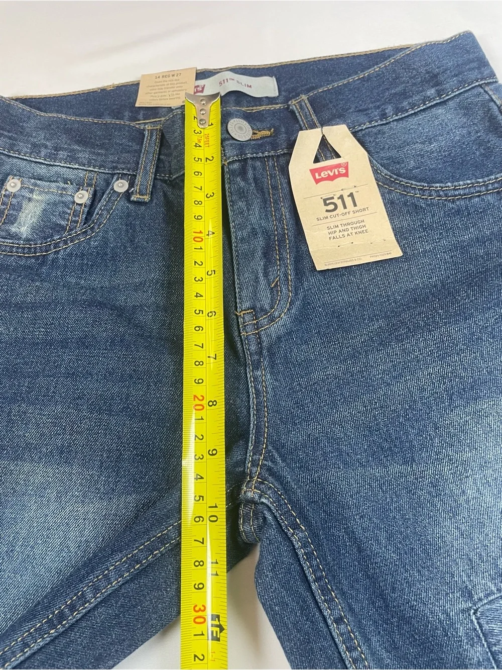 Levi's Dark Blue Denim Knee-Length Boys' Shorts